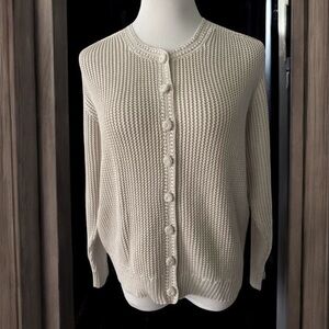 New! PERUVIAN CONNECTION BUTTON FRONT CARDIGAN SIZE LARGE